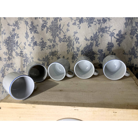 Set of 5 Porcelana Veracruz Made in Brazil Demitasse Espresso Cups and Saucers - Picture 11 of 12